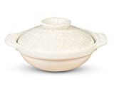 Hinomaru Collection Japanese Sumi Kannyu Donabe Ceramic Hot Pot Casserole Banko Earthenware Clay Pot for Shabu Shabu Made In Japan (7.25"Dia 20 fl oz)