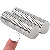 MIN CI 50 Pcs Super Strong Neodymium Disc Magnets, 15mm x 2mm Tiny Small Magnets for Dry Erase Board Whiteboard Office Fridge Crafts, Mini Round Rare Earth Magnets for DIY Building Scientific Models