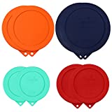 Sophico Round Silicone Storage Cover Lids Replacement for Anchor Hocking and Pyrex Glass Bowls (Container not Included) (4 Size, 8 Pack)