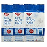 Enoz para Moth Balls for Moths and Carpet Beetles, 80-mothballs, 3-Pack (240 Count)