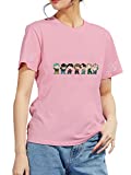 Frantuma Shirt Love Yourself Short-Sleeved T-Shirt Jungkook Suga V RM Tee Crew Neck T Shirts(Medium,Pink)
