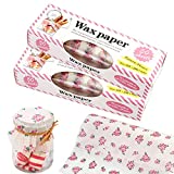 Zezzxu Wax Paper Food Picnic Paper, 100pcs Grease Proof Paper Waterproof Dry Hamburger Paper Liners Wrapping Tissue for Plastic Food Basket (Pink Rose Pattern)