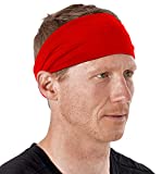 Mens Headband - Sweat Band Workout Head Bands Sports Sweatbands Hair Band for Running, Yoga, Exercise, Basketball, Cycling, Football, Tennis - Athletic Performance Stretch Moisture Wicking Hairband