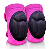 Women Knee Pads for Cleaning House Floors,Gardening Work, Carpet Roofing,Kneeling Cushions with Soft Inner Liner, Adjustable Kneeling Pad Suitable Garden,Flooring Yard,Pink,S