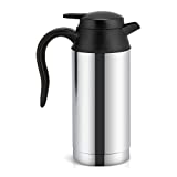 Gorgeri Portable Car Electric Kettle Travel Kettle 12V 750ml Car Hot Water Kettle Heating Cup Electric Kettle Boil Water Tea Coffee with Cigarette Lighter