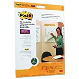 Post-it Super Sticky Wall Easel Pad, 20 x 23 Inches, 20 Sheets/Pad, 2 Pads (566), Portable White Premium Self Stick Flip Chart Paper, Rolls for Portability, Hangs with Command Strips