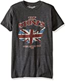 Rolling Stones Union Jack U.S. Map 81 Charcoal Heather T-Shirt Charcoal Heather Small