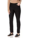 Gloria Vanderbilt Women's Haven Straight Trouser Pant, Black, 12