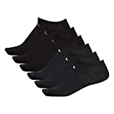 adidas Men's Superlite No Show Socks (6-Pair), Black-nightGreySpaceDye/White|Black/Onix, Large