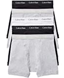 Calvin Klein Men's Cotton Classics 5-Pack Boxer Brief, 2 Black/2 Heather Grey/1 White, Medium