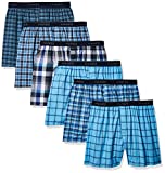 Hanes Men's Tagless Boxer with Exposed Waistband – Multipack, 5 Pack-Assorted 3, Large