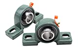 Eowpower 2 Pieces UCP205-16 Pillow Block Bearing 1" Inside Diameter w/Set Screw Lock