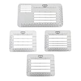 Envelope and Address Stencil Ruler Guide and Template for Writing, Calligraphy, Recipe Cards, Wedding Invitations, Thank You Notes, Baby Shower Invitations, Holiday Cards and DIY Labels- 4Pcs 4 Style