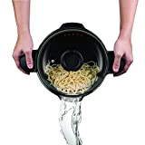 MasterPan 5 QT. Non-Stick Stock N Pasta Pot w/ Locking Handles and Easy Pour Strainer, 9