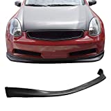 FREEMOTOR802 Compatible With 2003-2006 Infiniti G35 Front Bumper Lip, Ns style Black PU Spoiler Guard Splitter Valance Chin
