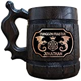 Dungeon Master Beer Mug, Dungeons & Dragons Beer Stein, Gamer Gift, Personalized Geek Beer Stein, DnD Tankard, Custom Beer Gift for Men, DM Gift for Him