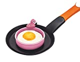 MSC International Flamingo, Nonstick 50666 Joie Eggy 3.5" Non-Stick Silicone Compact Egg Ring with Folding Handle, Pink