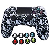 PS4 Controller Silicone Cover RALAN,Skull Silicone Gel Controller Skins Protector Compatible for PS4 Controller (Skull Thumb Grip x 8 ).