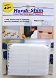 Handi-Shim, White HS1840WH Plastic Construction Shims/Spacers, 40 Pack, 1/8-Inch, 40