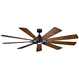 Kichler 300285DBK Gentry XL Ceiling Fan, 1-Light, Distressed Black