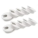 2" Desk Grommet(10 Pack), Wire Cable Hole Cover Plastic Wire Organizers for Office PC Computer Desk Cord Management (White)