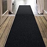 iCustomRug Spartan Weather Warrior Duty Indoor/Outdoor Utility Ribbed in 3ft,4ft,6ft Widths 70 Custom Sizes with Natural Non-Slip Rubber Backing 47" x 20' in Black