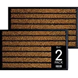 2 Pack Door Mats - 30x18 Door Mats Outdoor - Door Mat - Welcome Mat - Welcome Mats Outdoor - Doormat - Front Door Mats Outdoor - Entryway Rug - Outdoor Mat - Door Mats Indoor - Brown Doormat