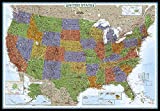 National Geographic: United States Decorator Enlarged Wall Map - Laminated (69.25 x 48 inches) (National Geographic Reference Map)