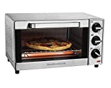 Hamilton Beach Countertop Toaster Oven & Pizza Maker Large 4-Slice Capacity, Stainless Steel (31401)