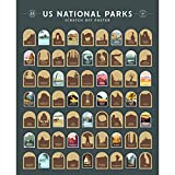 US National Parks Scratch Off Poster - All 63 National Parks - 16" x 20"