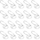 FEBSNOW Aquarium Suction Cups - 20 Pcs Fish Tank Suction Cups Aquarium Suction Cup Clip Suction Hooks with Adjustable Cable Ties for Plants, Planter, Binding Moss Shrimp Nest