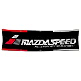 Vagair MazdaSpeed Banner Mazda Speed Racing Flag (2x8Ft ,Heavy Duty, Durable 150D Polyester) 10 Brass Grommets Banner For Outdoor Room Man Cave