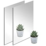 (2-Pack) 12’’ x 24’’ Silver Mirrored Acrylic – 1/8’’ Thick; Perfect for Decorative Furniture, Craft Projects, Signs and More; The Unshattered Substitute for Glass Mirror, Safe for Children and Adults