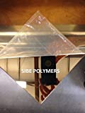 SIBE-R Plastic Supply Gold Mirror Acrylic PLEXIGLASS 12" X 12" - 1/8" (0.118)