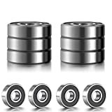 10 PCS R4-2RS Micro Bearing 1/4” x 5/8” x 0.196” Deep Groove Bearing Double Rubber Sealed Bearings for Wheels Electric Motor Applications