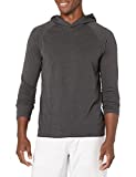Amazon Essentials Men's Performance Hooded Shirt, Black Heather, XL