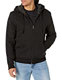 Amazon Essentials Men's Sherpa Lined Full-Zip Hooded Fleece Sweatshirt, Black, X-Large