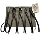 vouiu 5-Piece Bonsai Tool Set,Knob Cutter,Concave Cutter,Wire Cutter,Jin Pliers,Bonsai Scissors