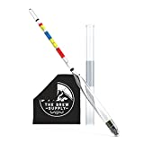 The Brew Supply Alcohol Hydrometer with Microfiber Cleaning Cloth - Triple Scale Specific Gravity ABV Tester for Beer, Wine, Mead, Cider and Kombucha