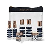 Miamica Women's TSA Compliant Travel Bottles and Toiletry Bag Kit, 12 Piece, Navy, One Size