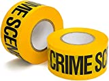 Crime Scene Do Not Cross Barricade Tape 2 Pack 3 inch x 1000 feet, Bright Yellow with a Bold Black Print for High Visibility • Tear Resistant Design