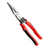 YIYITOOLS - HX-1-003 Needle Nose Pliers with Wire Stripper/Crimper/Cutter Function Multitool, Big Heavy Duty Side Cutting Long Nose Plier, 9 inch