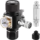FZONE Aquarium CO2 Regulator Mini Series V3.0 Dual Stage with DC Solenoid and Bubble Counter Check Valve Compatible Paintball Tank CGA320 CO2 Cylinde
