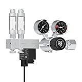 MagTool Aquarium Dual Stage Co2 Regulator Adjustable Pressure with DC Solenoid and Expendable Manifold