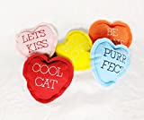 Penny's Boutique Valentine's Day Cat Toys, Pack of 5, Sweetheart Sayings, Catnip, Kittens, Kitties, Cat Nip, Embroidered Felt, Bright, Valentine's Day Cat Gifts