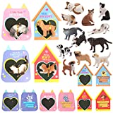 JOYIN 16 Pack Valentines Day Card with Dog and Cat Figure Toys for Valentine Kids Party Favor, Classroom Exchange Prizes, Valentine’s Greeting Cards