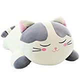 Cat Big Plush Hugging Pillow, Super Soft Kitten Kitty Stuffed Animals Toy Gifts for Kids, Girls, Bed, Christmas, Valentine 21.7" (Gray)