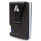 Carbon Fiber Wallet - Money Clip and Card Holder RFID Wallet - Touch Carbon Slim Wallet - Minimalist Card Clip Wallet For Men - UPGRADED Version