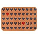 GROBRO7 Love Heart Doormat Linen Love Home Welcome Carpet Rubber Non-Slip Mother's Valentine's Day Rug Floor Door Mat Housewarming Gift Decoration Supplies Home Decor Indoor Outdoor Mats 22.8"x14.9"