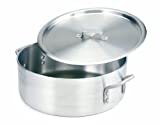 Crestware Extra Heavy Weight Aluminum Braziers with Pan Covers, 40 Quart